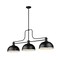 Z-Lite Melange Billiard, 3-Light, 13.25in W x 52in L x 21in H, Matte Black/Matte Black + Brushed Nickel 725-3MB-D12MB+BN - alternate 1